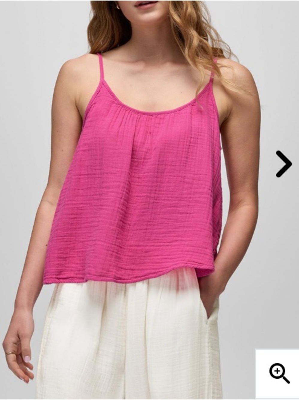 Prana  / Hideaways cotton guaze Tank in pink